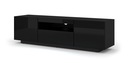 АУРА Тумба под ТВ, 150 см, универсальная, черный глянец