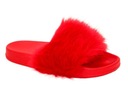 ZD800-23 НЕОНОВЫЕ ТАПОЧКИ С КРАСНЫМ МЕХОМ, размер 37