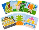 Образовательная аркадная игра-головоломка с цветными резинками и веревочными карточками