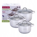 НАБОР КАСТРЮЛОК 6 EL СТЕКЛЯННЫЕ КРЫШКИ ИНДУКЦИОННАЯ СТАЛЬ
