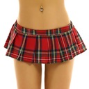 МИНИ-ЮБКА ПЛИССИРОВАННАЯ, С ПЛАСТИНКОЙ, В Клетку L-40