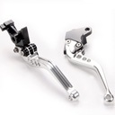 KRÓTKIE KLAMKI SPORTOWE YAMAHA R6 USA 2006-2009 SREBRNE