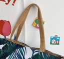 Dámska taška na leto veľká BOHO letná plážová listová Dominujúci vzor bez vzoru
