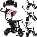 Трехколесный велосипед 5-в-1 — MoMi IRIS PINK — ВРАЩАЮЩАЯСЯ НА 360° КОРЗИНА