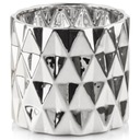 Серебряная зеркальная крышка для цветочного горшка с геометрическим рисунком