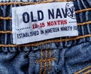 OLD NAVY jeansowe spodenki r 12-18m-cy A184 Marka Old Navy