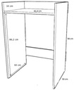 Skrinka nad práčku TS biely stĺpik regál kúpeľne PER Hĺbka nábytku 51.8 cm