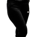 S349 SPODNIE WELUROWE Z NASZYWKĄ CZARNY r. 40 (L)