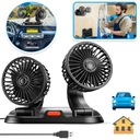ДВОЙНОЙ USB-ВЕНТИЛЯТОР, ВРАЩЕНИЕ НА 360 ГРУПП, ДЛЯ АВТОМОБИЛЯ 12 В, 2 СКОРОСТИ