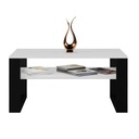 Konferenčný stolík lavica MODERN 1P biela/čierna Hĺbka nábytku 58 cm