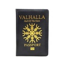 OKŁADKA CZARNE ETUI NA PASZPORT DOKUMENTY VALHALLA HELM OF AWE