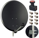 Спутниковая антенна 80см FAMAVAL Конвертер QUAD PLN