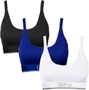 3 КОМПЛЕКТА МЯГКИХ СПОРТИВНЫХ Бюстгальтеров GIRLPAL M