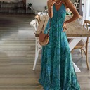 Sexy dámske spoločenské šaty s výstrihom do V. Vintage potlač Bo Dominujúca farba viacfarebná