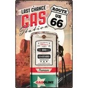 PLACA PLAKAT 40X60CM ROUTE 66 GAS STATION PREZEN 