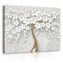 КАРТИНЫ НА ХОЛСТЕ АБСТРАКТНЫЕ 3D ЦВЕТЫ ДЕРЕВО ГОСТИНАЯ СПАЛЬНЯ БОЛЬШАЯ 100х70