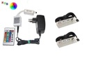 Комплект RGB-светодиодов: 2 зажима из ПВХ для стеклянных полок Pi