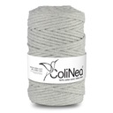 Нитка плетеная для макраме ColiNea 100% хлопок, 5мм 100м, светло-серая