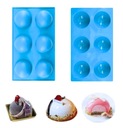 СИЛИКОНОВАЯ ФОРМА ДЛЯ МОНОПОРЦИЙ БОЛЬШИЕ ПОЛУСФЕРЫ ШАРИКИ ДЛЯ ПОНЧИКОВ
