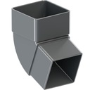 KROP КОЛЕНО ПВХ Квадратная труба 80 RAL 7016