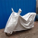SILVER WATERPROOF COVER NA MOTORCYCLE Z APERTURE NA BLOKADE PRZECIWWIATROWA  photo 5