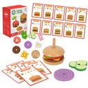 ДЕРЕВЯННЫЙ БУРГЕР-РЕСТОРАН МОНТЕССОРИ ПАЗЛ 15 шт. FSC ВУПИ ЗЕЛЕНЫЙ