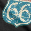 Pánske tričko US Route 66 Vintage Cotton Tričká Sh Dominujúca farba modrá