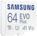 SAMSUNG KARTA PAMIĘCI EVO+ 64GB micro SD 130MB/s Maksymalna prędkość odczytu 130 MB/s