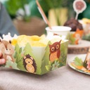 Pudełka na chipsy Zwierzątka Leśne urodziny urodzinki dekoracje 3 SZT