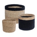 НАБОР ДЖУТОВЫХ КОРЗИН С ДЕКОРАТИВНЫМ ФОРМАТОМ х 3 шт.