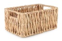 PROSTOKĄTNY KOSZ BOHO Z HIACYNTU WODNEGO 33x22x15 cm