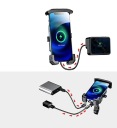 2 В 1 КРІПЛЕННЯ МОТОЦИКЛЕТНИЙ NA ТЕЛЕФОН ЗАРЯДНИЙ ПРИСТРІЙ INDUKCYJNA 15W + USB C 20 W  (18916830706) фото min 15