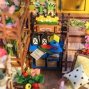Miniatúrny domček Book Nook Biela oranžová 3D model Podpera Kvety Záhrada Minimálny vek dieťaťa 8