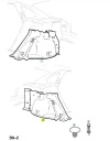PROTECTION PASSAGE DE ROUE COUVERCLES DE COFFRE ARRIÈRE GAUCHE OPEL VECTRA B OE 2337761 90439136photo 8