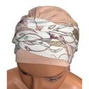 Женский головной тюрбан Лена бежевый-419 бамбуковый платок с рюшами, приятный на ощупь