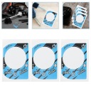 3 SZT. BLUE STICKERS NA CONSOLE CAR PROTECTION PERID ZARYSOWANIAMI PROTECTION IGNITION  photo 11