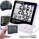ELEKTRONIKUS HŐMÉRŐ HIGROMÉTER LCD ÓRA MÉRÉS HŐMÉRSÉKLET PÁRATARTALOM