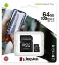 Карта памяти KINGSTON 64 ГБ с адаптером класса 10