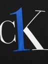 CALVIN KLEIN MĘSKA KOSZULKA CREW NECK BLACK r.S Wzór dominujący logo
