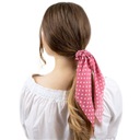 РОЗОВЫЙ шарф и резинка для волос в горошек