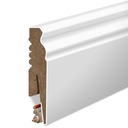 100х16 мм ФРЕЗЕРОВАННАЯ НАПОЛЬНАЯ ПЛАНКА РЕТРО, МДФ БЕЛЫЙ, ДЕКОРАТИВНЫЙ ЦОКОЛАТ