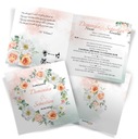 Свадебные приглашения в стиле бохо с цветами в деревенском гламурном стиле