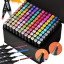 PISAKI ALKOHOLOWE 120 SZT DWUSTRONNE MARKERY FLAMASTRY + TORBA ETUI