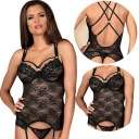 OBSESSIVE 860-COR-1 Корсет + стринги *S/M* черный