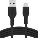 Кабель Belkin Boost Flex USB-A — USB-C, гибкий и прочный, 2 м, с зажимом