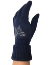 Dámske zimné rukavice tmavomodré vlnené Hlavná tkanina akryl