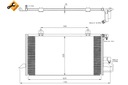 CONDENSADOR DE ACONDICIONADOR AUDI 80 B4 CABRIOLET B3 1.9D 09.91-08.00 NRF 