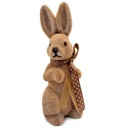 ПАСХАЛЬНЫЙ КРОЛИК С КОРИЧНЕВЫМ БАНТОМ РОЖДЕСТВЕНСКОЕ УКРАШЕНИЕ