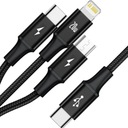 КАБЕЛЬ BASEUS 3В1 USB-C — МИКРОКАБЕЛЬ LIGHTNING TYPE-C 20 Вт PD 3,5 А 1,5 М
