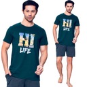 МУЖСКИЕ ПИЖАМЫ С КОРОТКИМ РУКАВОМ/ШОРТЫ/ХЛОПОК/КАРМАН